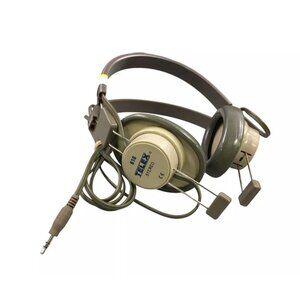 Vintage Telex 610 Headphones School Style Adjustable 6.3mm Jack Gray SKU B GS